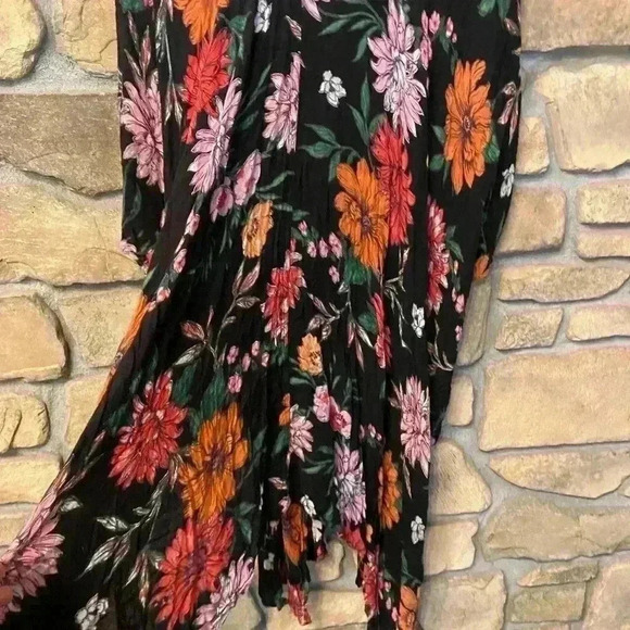 Women's Wrap Duster Coverup Boho Floral Butterfly size xl made in India - Picture 9 of 11